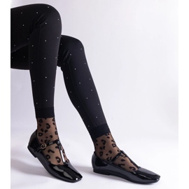 Crne lakirane balerinke s remenom crno 1