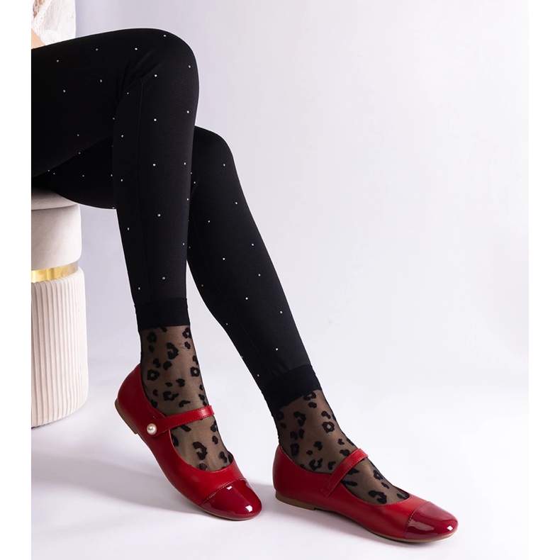 Crvene balerinke s lakiranim vrhom, kopčaju se na čičak crvena 1