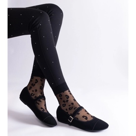 Crne balerinke s mat završetkom, kopčaju se kopčom crna 1