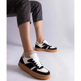 Crne tenisice na platformu prekrivene crna 1