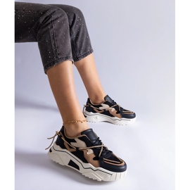 Crne tenisice ukrašene cirkon špagom crno 1