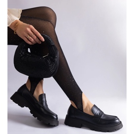 Crne ženske mokasine od eko kože crno 2