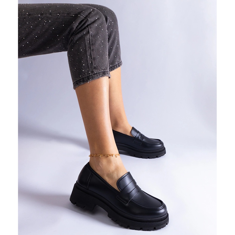 Crne mokasine od eko kože crna 1