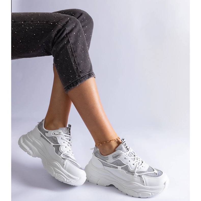 Bijele tenisice sa svjetlucavim umetcima bijela 2