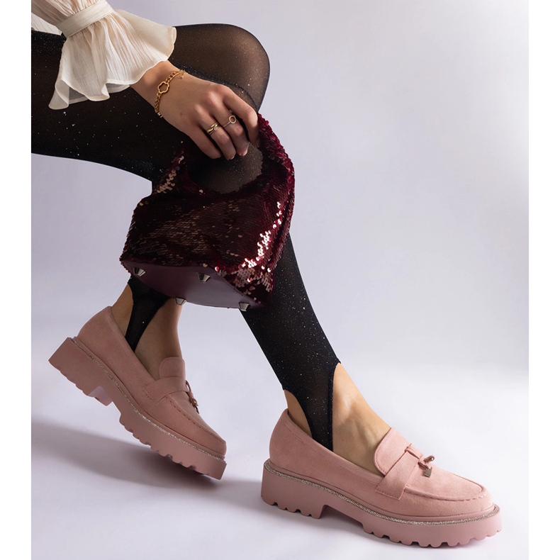 Roze mokasine od eko kože ružičasta 2