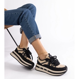 Crne i bež ženske tenisice crna 1