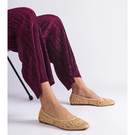 Bež pletenice balerine 1