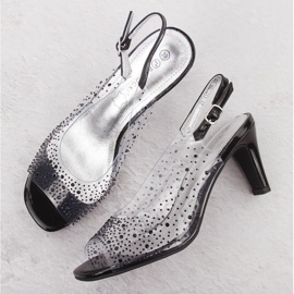 Potocki W WS43317 WOL284A sandale na visoku petu crna 2