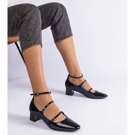 Crne pumpe lakirane remenom crna 1