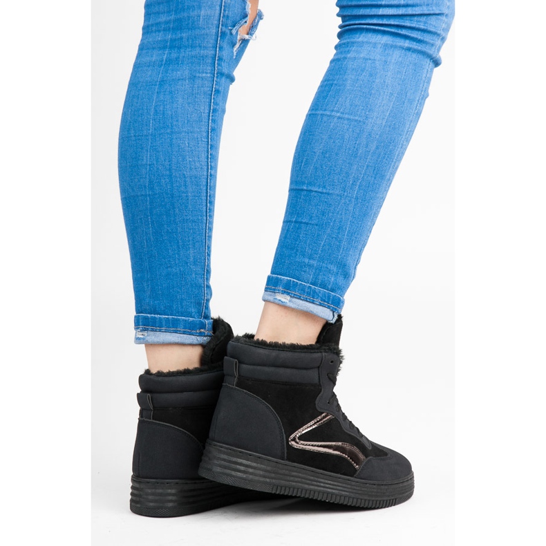 Sportske cipele s krznom crna 1