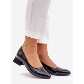Lewski Shoes Kožne pumpe Lewski 3118 sa sjajnim crnim crna 1