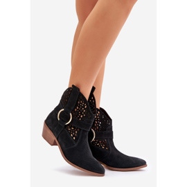 Zazoo 2994 Crne kaubojske čizme kauboja crno 1