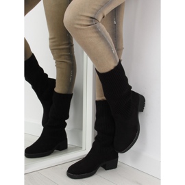 Crne gležnjače s pletenim gornjim dijelom crno 1