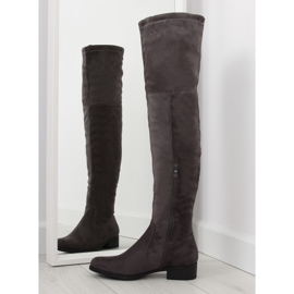 H182 sive mušketirske čizme smeđa siva višebojan 1