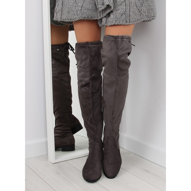 H182 sive mušketirske čizme smeđa siva višebojan 2