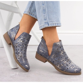 M. DASZYŃSKI Ženske čizme, otvorene matice, m. plava 1