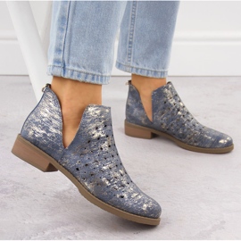 M. DASZYŃSKI Ženske čizme, otvorene matice, m. plava 2