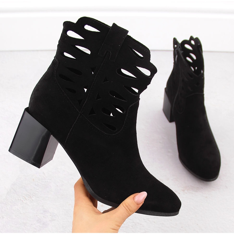 M. DASZYŃSKI Ženske čizme na crnoj otvorenoj antilop post crna 1