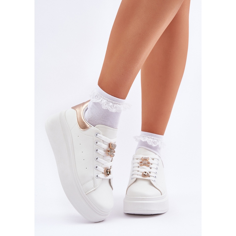 Ženske tenisice s bijelim igle bijela 2