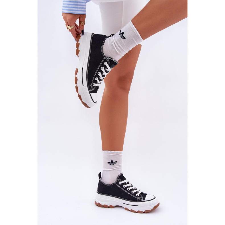 News Niske ženske tenisice na platformi crne crno 2