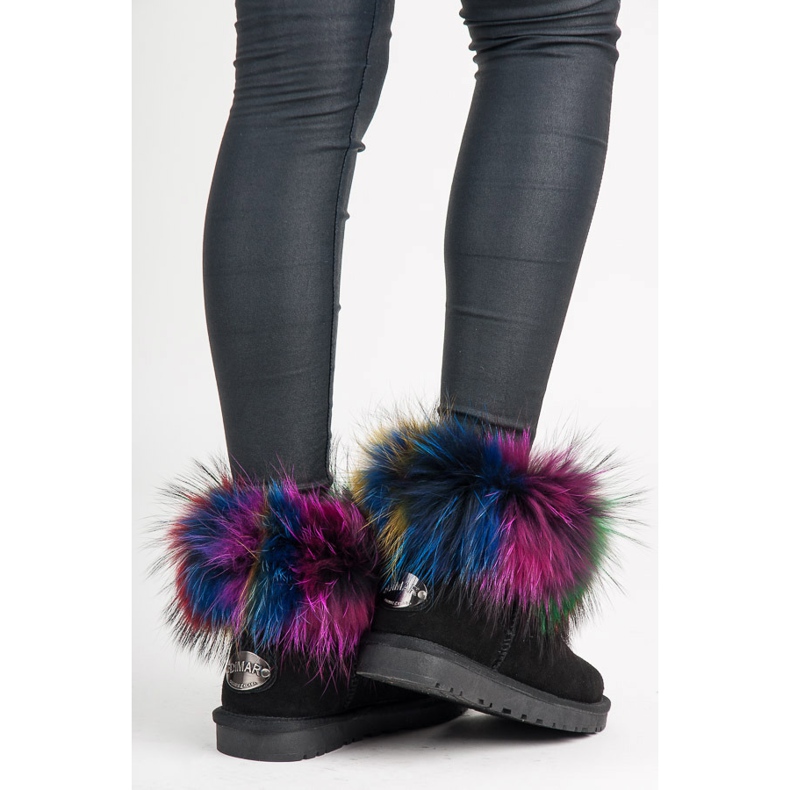 Dimar Višebojni kožni mukluki crna 2