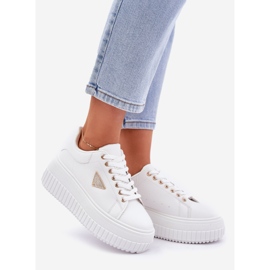 Moderne tenisice na ogromnoj bijeloj platformi bijela 1