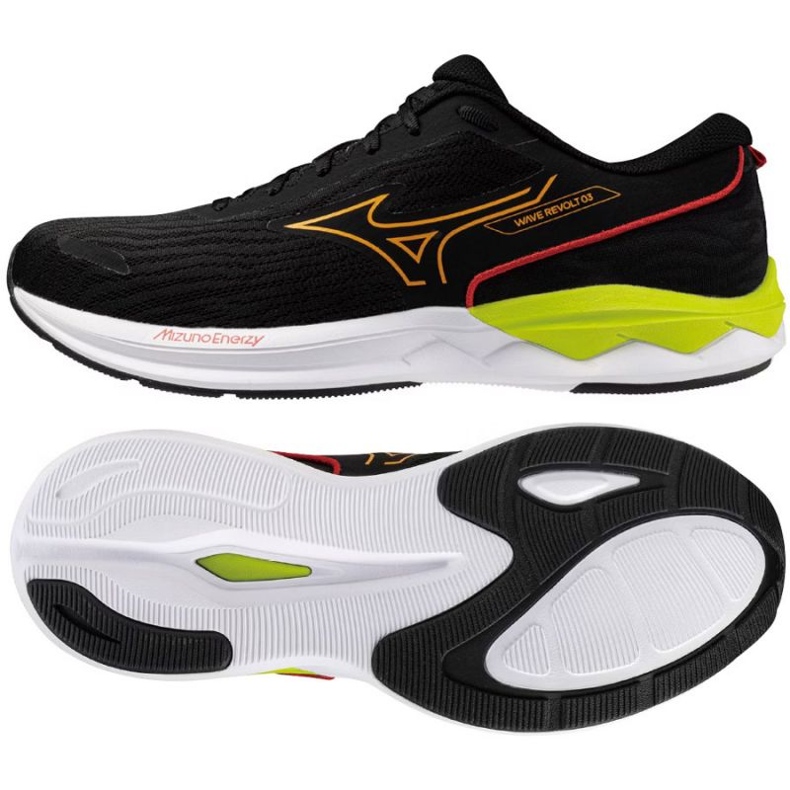Mizuno Wave Revolt 3 J1GC248163 Crne cipele crna 1