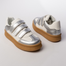 Ženske sportske tenisice srebrno-bijele srebro 1