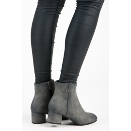 Vinceza Čizme s niskom petom siva 1