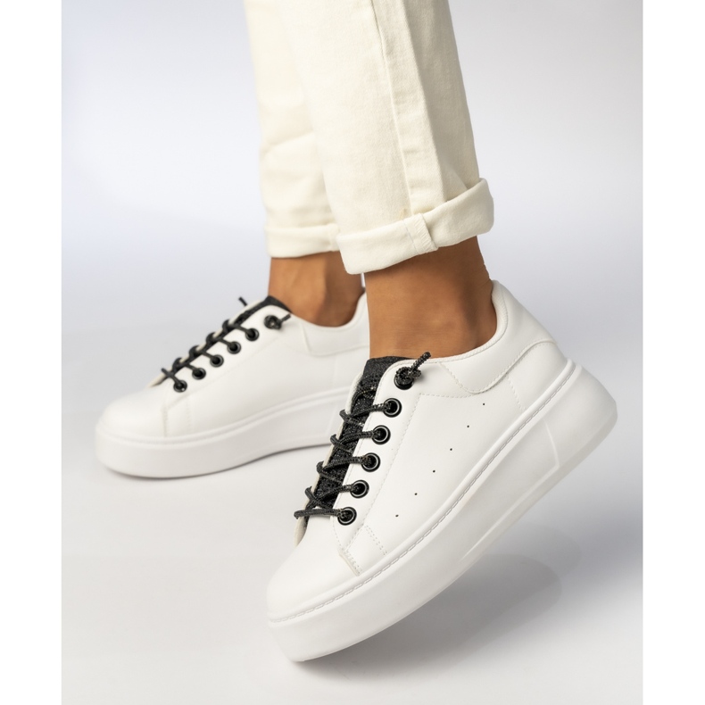 Ženske bijele i bijele sportske tenisice bijela 1