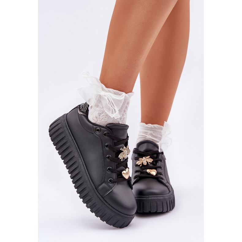 Ženske tenisice s crnim igle crno 2