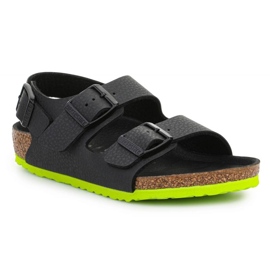 Sandale Birkenstock Milano Kinder 1022129 Desert Soil Black Lime crna 1