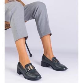 Zelene cipele na niskom postolju s metalnim ukrasom zelena 1