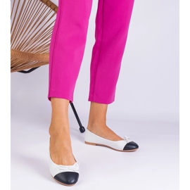 Bijele balerine s lukom i crni nos bijela 1