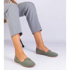 Zeleni klasični balerine iz Ekozamsz zelena 1