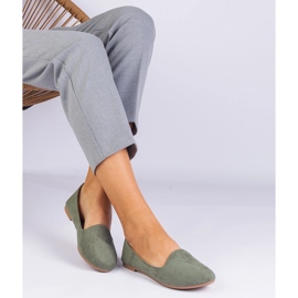 Zeleni klasični balerine iz Ekozamsz zelena 2