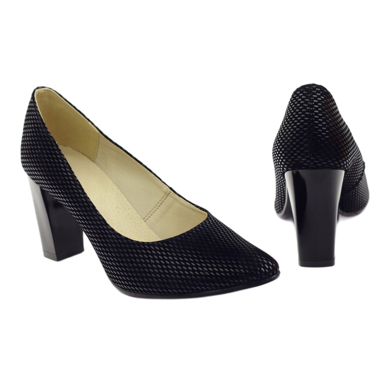 Crne pumpe na šipki 138 crna 4