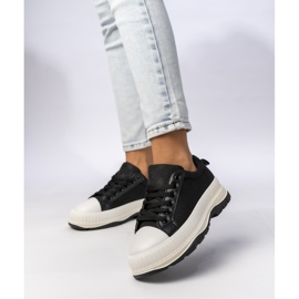 Ženske tenisice na platformi crne crno 2