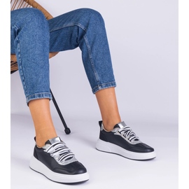 Crne ženske tenisice ukrašene sjajem crna 1