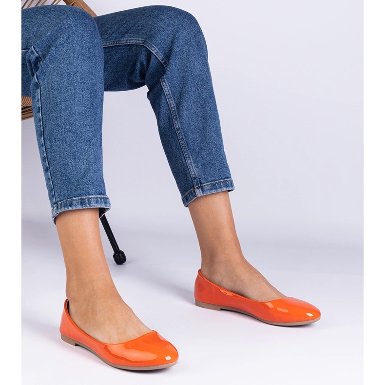 Narančaste lakirane balerine narančasta 1