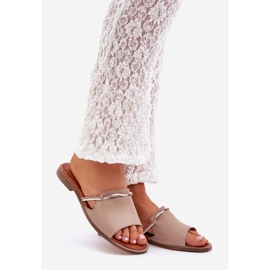 Lewski Shoes Lewski Cipele 3047 kožni flip flops bež 1