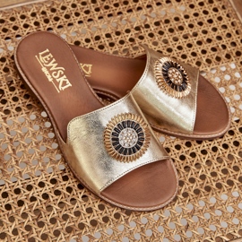 Kožni jastuci s ravnim dekoracijama nazoo zazoo 3047/o Golden zlatni 2