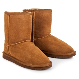 Coco Perla Ženske kožne čizme za snijeg smeđa raznobojna 1