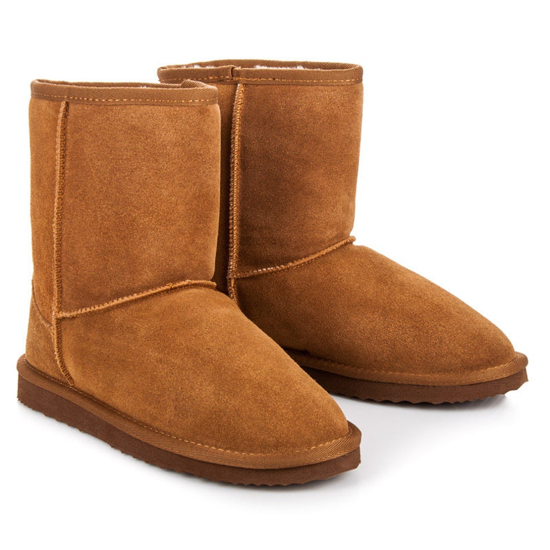 Coco Perla Ženske kožne čizme za snijeg smeđa raznobojna 1