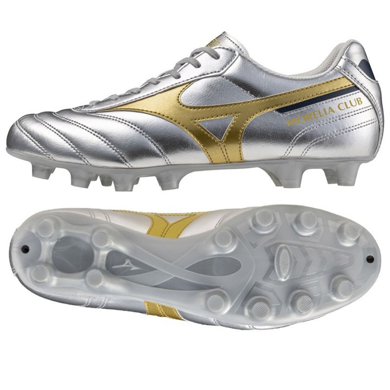 Mizuno Morelia II Club FG P1GA251604 Football Shoes srebro 1