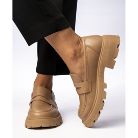 Ženske via Giulia Kaki Loafers smeđa 1