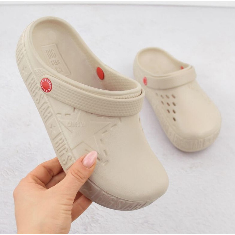 Big Star Ženske klompele velike zvijezde II275012 bež 1