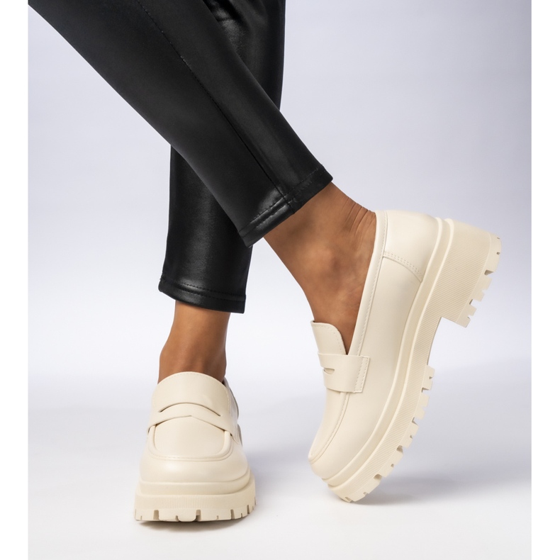 Ženske mokasine - kremasti milano bež 2