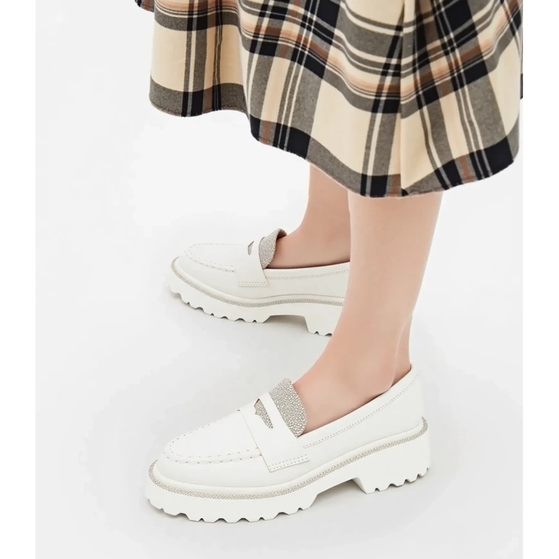 Ženski dijamantni bijeli natikači bijela 1