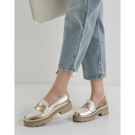 Ženski zlatni loaferi 1